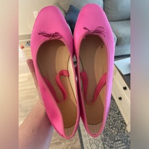 J Crew Pink Elastic Mary Jane Zoe Ballet in Satin